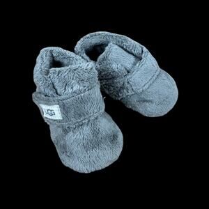 UGG Infant Bixbee Slippers | Size 2-3 Small | 6-12 months | Gray Fuzzy Fleece